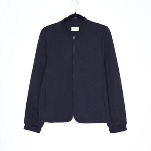 MARINE LAYER Corbet Quilted Bomber Jacket Black Full Zip Long Sleeve Women's XL